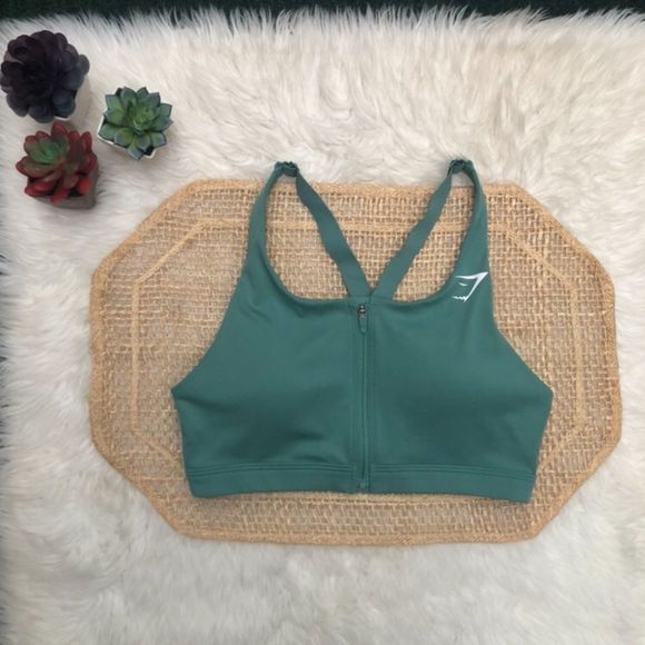 GymShark Zip Up Sports Bra - Picture 1 of 12